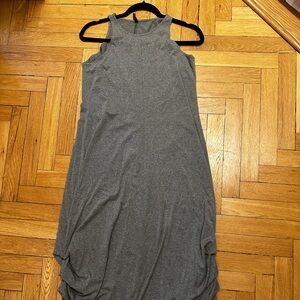 Kedem Sasson Heather Gray Sleeveless Draped Maxi Dress